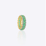 Whispering Gemleaf Polki Ring in gold – nature-inspired luxury Polki jewellery design