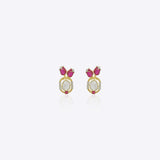 Crimson Flora Studs