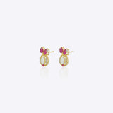 Crimson Flora Studs