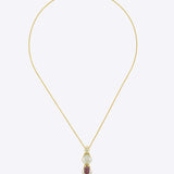 9k gold artistic pendant with delicate Polki craftsmanship and sleek silhouette