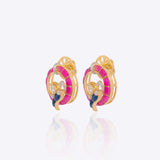 Scarlet Flight stud earrings