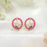 Scarlet Flight Stud Earrings