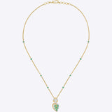 Teal Leaf Pendant