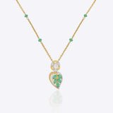 Teal Leaf Pendant