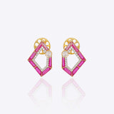Fuchsia Facet Earrings