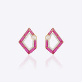 Fuchsia Facet Earrings