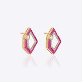 Fuchsia Facet Earrings