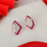 Fuchsia Facet Earrings
