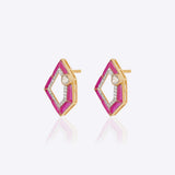 Fuchsia Facet Earrings