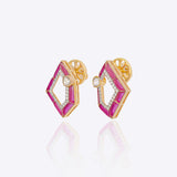 Fuchsia Facet Earrings