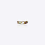 9k gold sculptural Polki ring with fragmented geometric artistry and elegant detailing