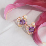 Orchid Halo studs