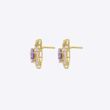 Orchid Halo studs