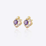 Orchid Halo studs