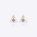 Radiant Triad Polki earrings with luminous center stone and elegant openwork design