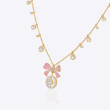 Rose Ribbon Necklace