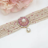 Pink Camellia Choker
