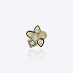 Starlit Petal Polki Rings in handcrafted gold with floral detailing