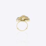 Starlit Petal Polki Rings