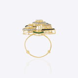 Starlit Petal Polki Rings