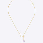 9k gold structured Polki necklace with polished linked detailing and graceful finish