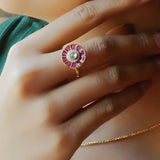 Rosette Halo Ring