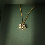 Fine jewelry Dragonfly pendant with Polki diamonds and gold accents