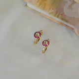 Crimson Orb earrings