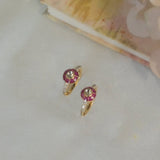 Crimson Orb earrings