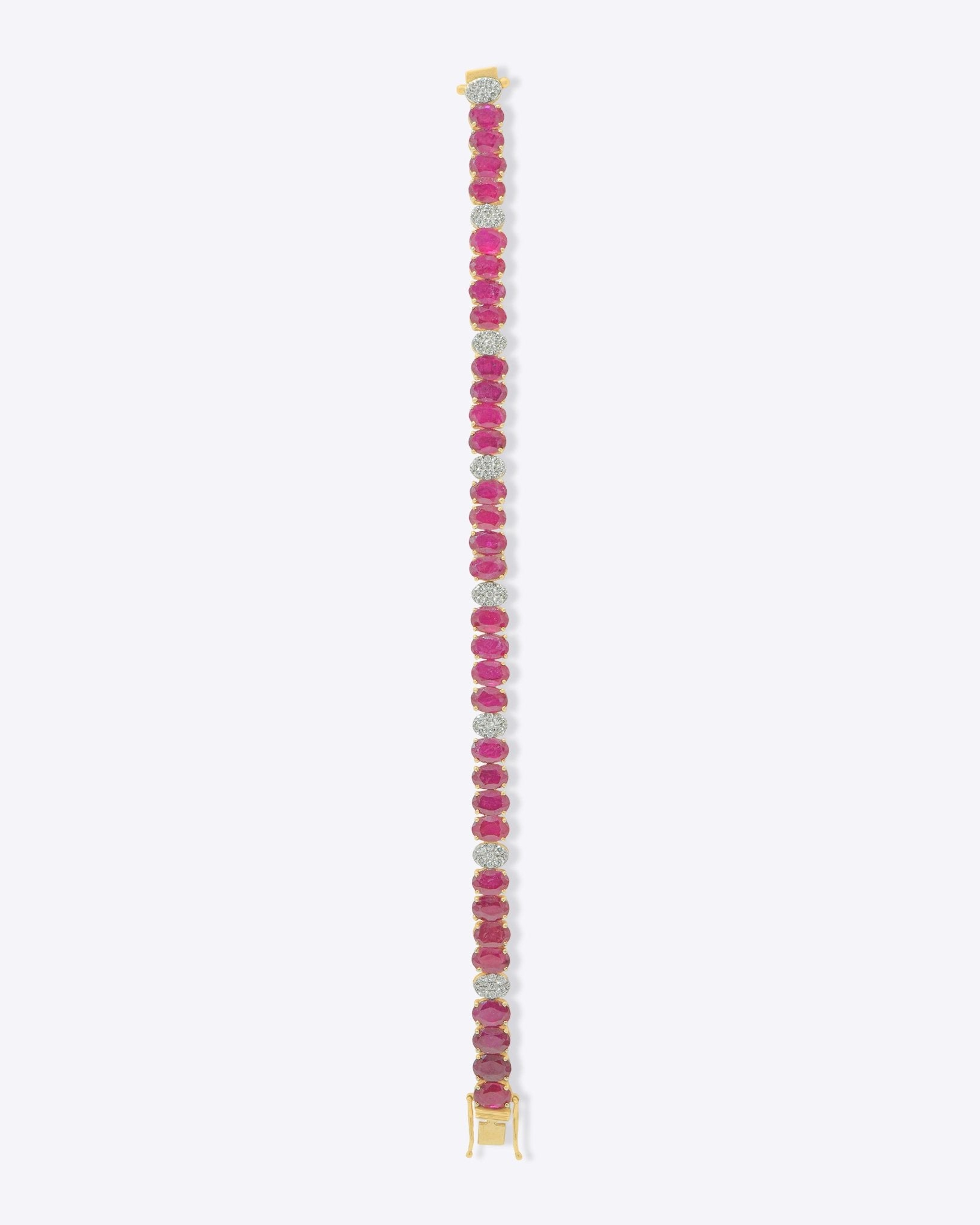 Sangria Spark Diamond Bracelet in 14K gold with crimson rubies and diamonds