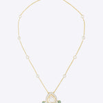 14K gold pendant necklace modern minimal Polki fine jewellery design