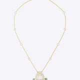 14K gold pendant necklace modern minimal Polki fine jewellery design