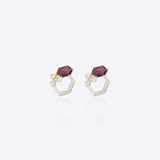 9k gold Amara Geometric Polki earrings with refined handcrafted heirloom detailing