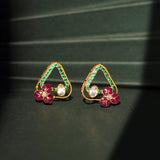 Blossom Arc Stud Earrings