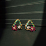 Blossom Arc Stud Earrings