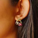 Blossom Arc Stud Earrings