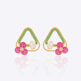 Blossom Arc Stud Earrings