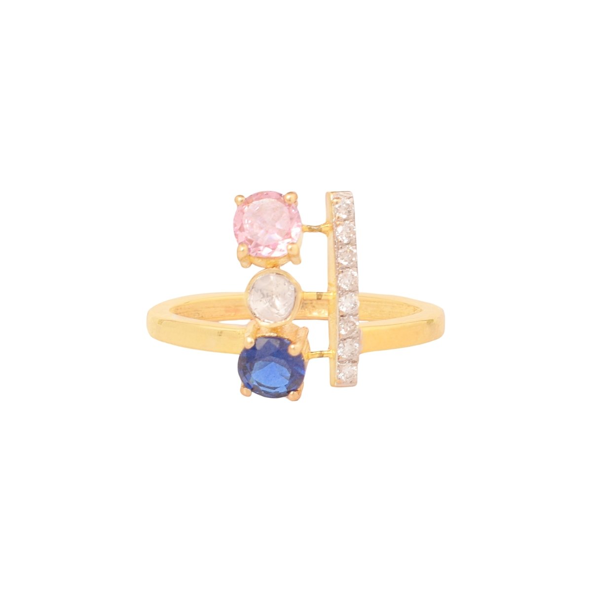 Trinity Glint Ring with triple diamond sparkle design