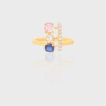 Trinity Glint Ring with triple diamond sparkle design