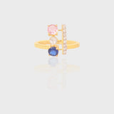 Trinity Glint Ring with triple diamond sparkle design