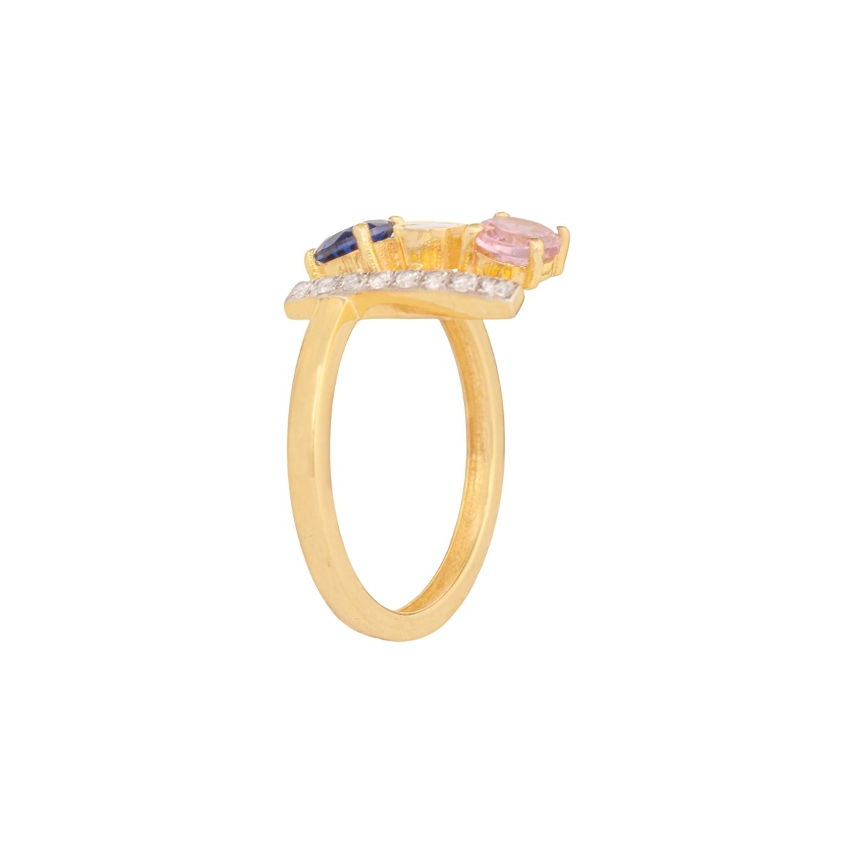 Trinity Glint Ring with triple diamond sparkle design