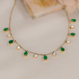 Emerald Dreams Polki Diamond Necklace
