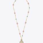 Ethereal Grace Polki Necklace with uncut diamonds and floral motifs in 18K gold