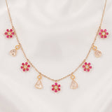 Ruby Rose Cascade Necklace