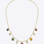 18K gold necklace with a graceful rhythmic design and a soft rosy tone.