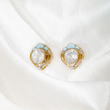 Pastel Sky Polki Diamond Earrings