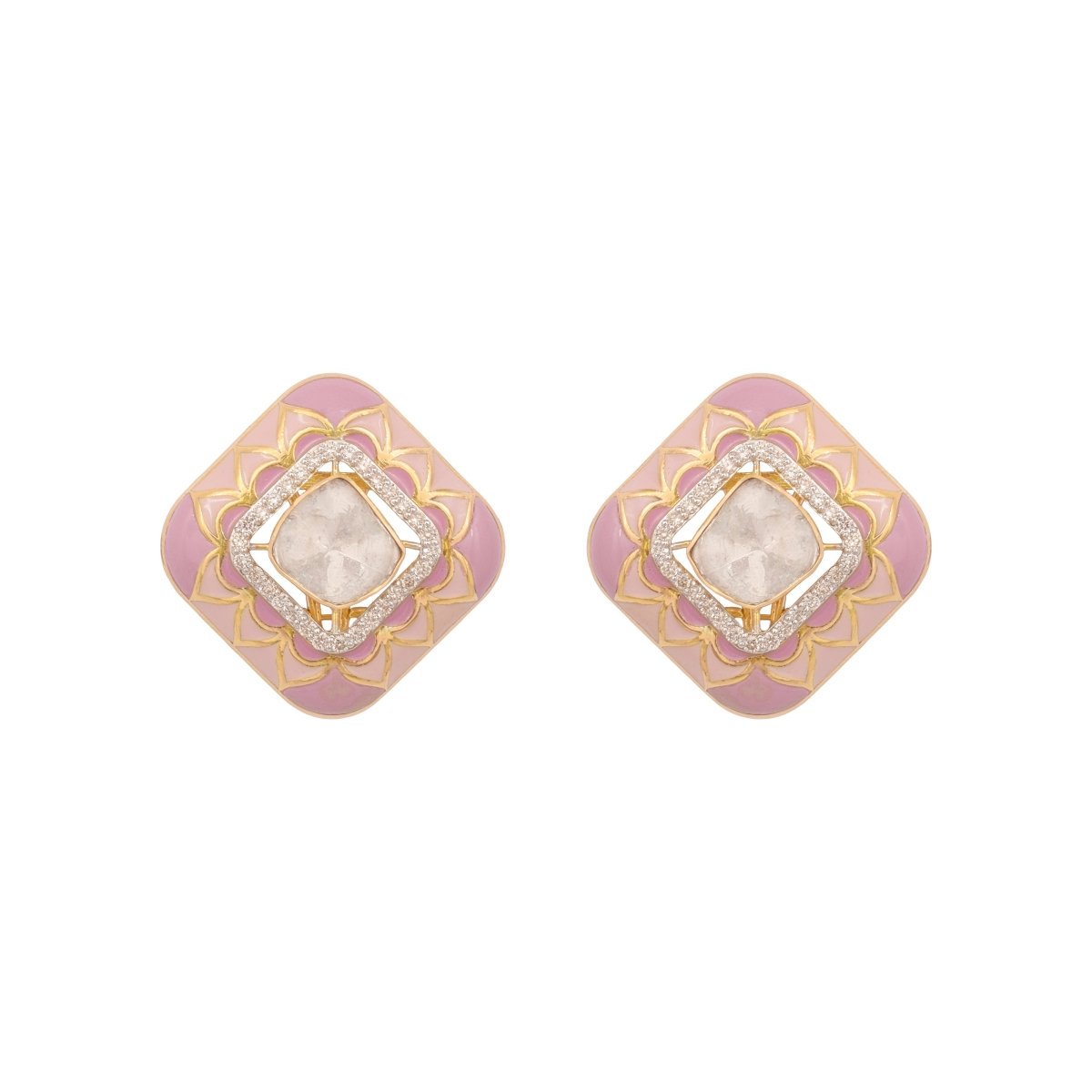 High-resolution shot of earrings combining gemstone sparkle with handcrafted elegance.