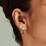 Ruby Frame Earring