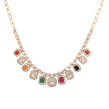 Navratan Raga Polki Diamond Necklace