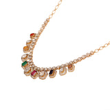 Navratan Raga Polki Diamond Necklace